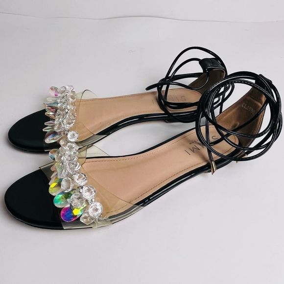Simmi London Claudia Wrap-Around Ankle PVC sandals - Picture 4 of 7